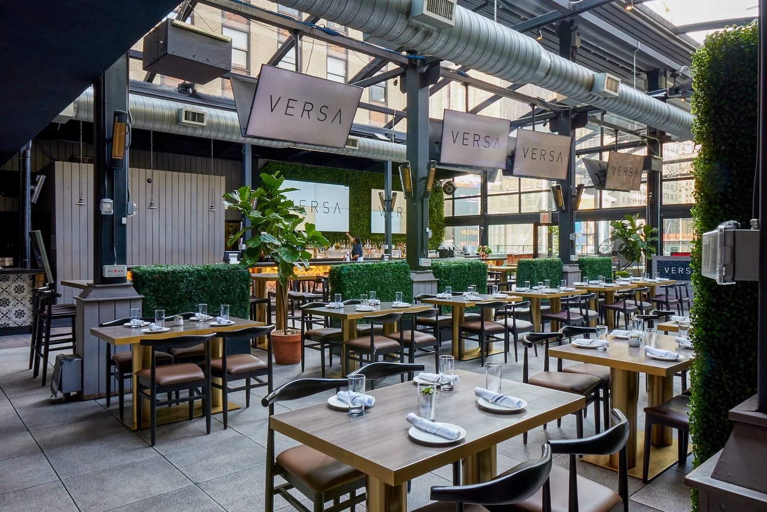 Versa NYC rooftop dining space