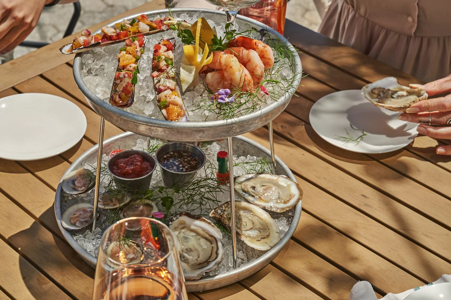 Seafood tower at Riverpark