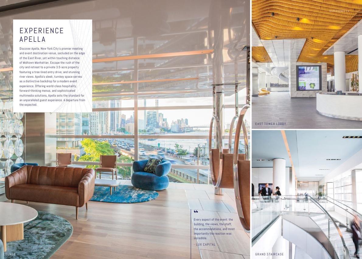 Experience Apella brochure spread