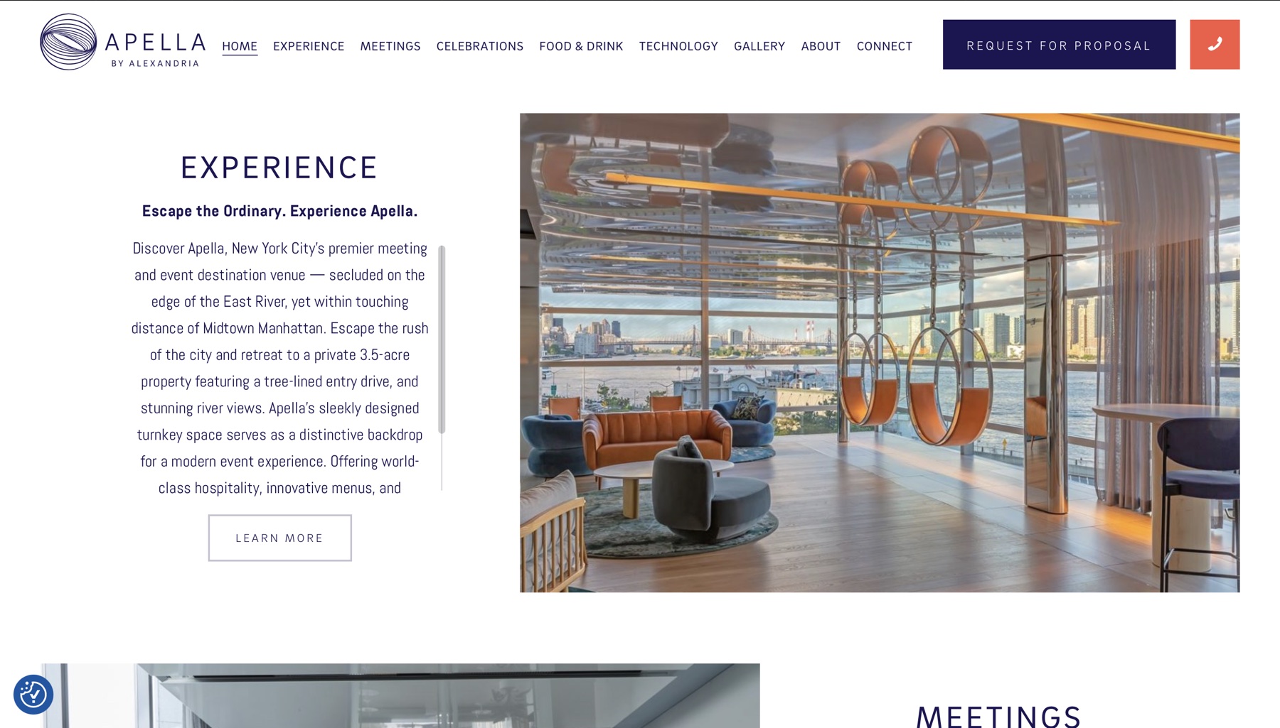 Apella website experience page designed and built by Halle Gilbert