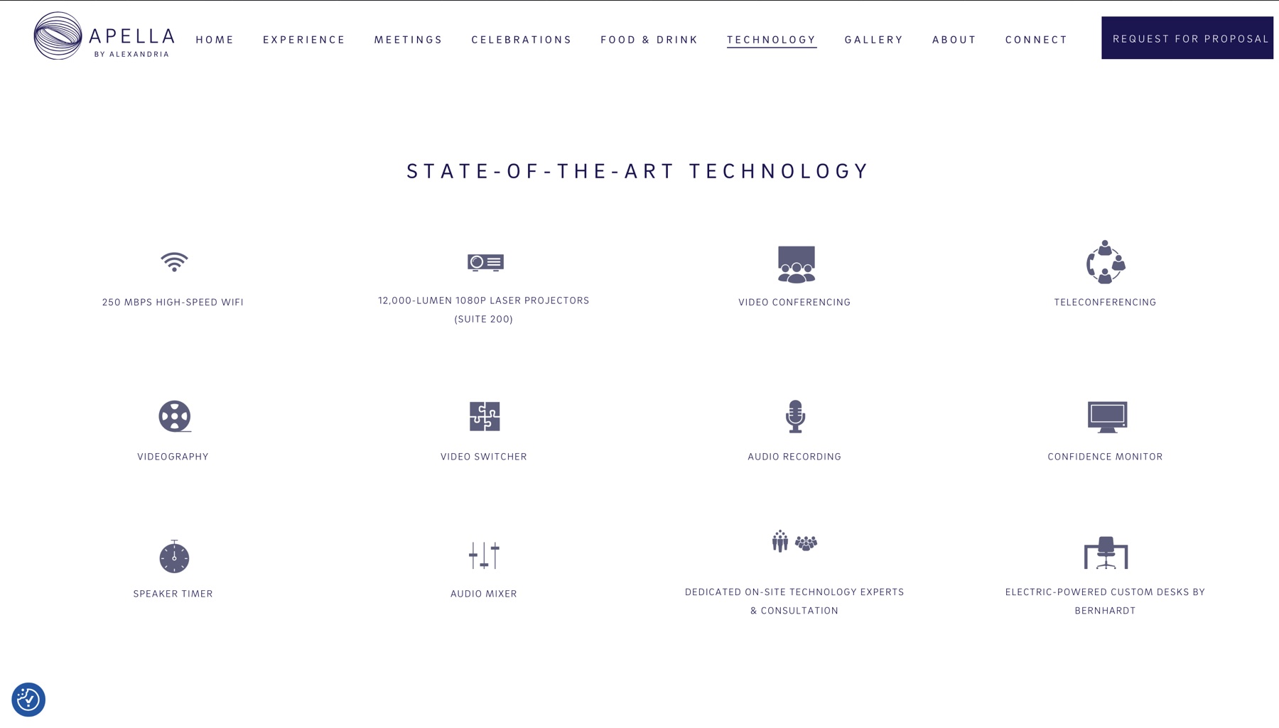 Apella technology website page designed and built by Halle Gilbert