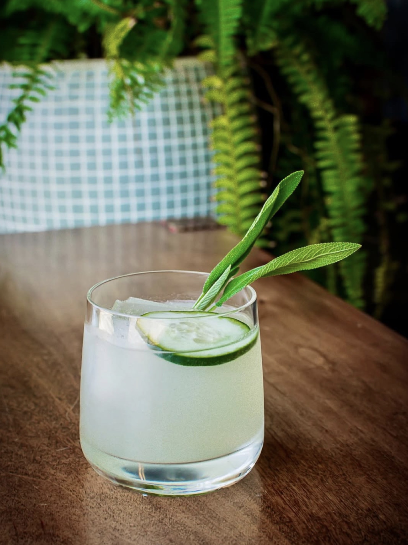 Cucumber and sage cocktail photographed for Nectar