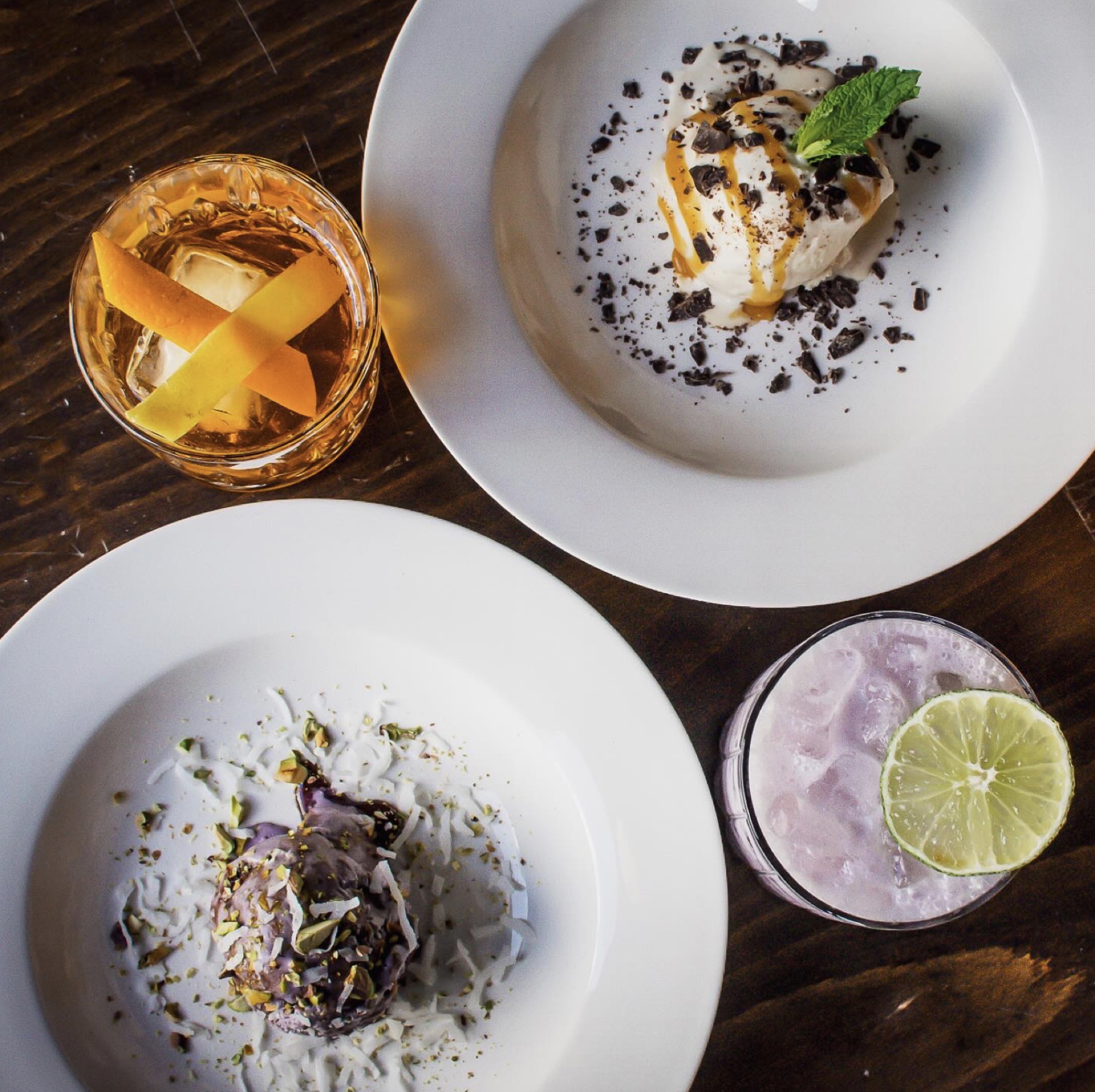 Desserts and cocktails photographed for Nectar