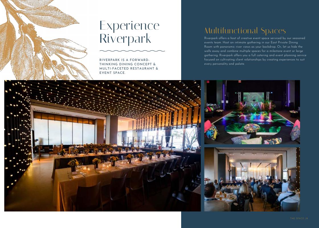 Riverpark events brochure spread